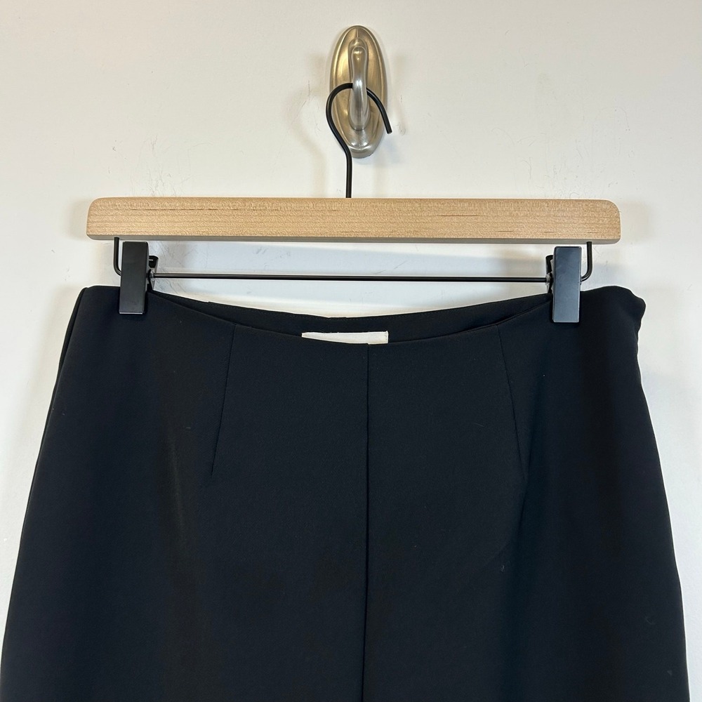 Anthropologie Flare Trousers Black Size 10 High Rise Wide Leg Statement Chic - Picture 5 of 10